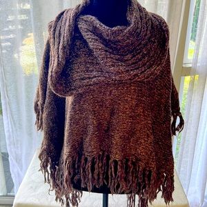 Nine West Brown Poncho-great for fall!